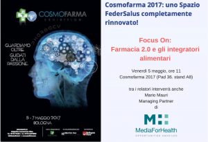 Farmacia 2.0 e gli integratori alimentari Media For Health