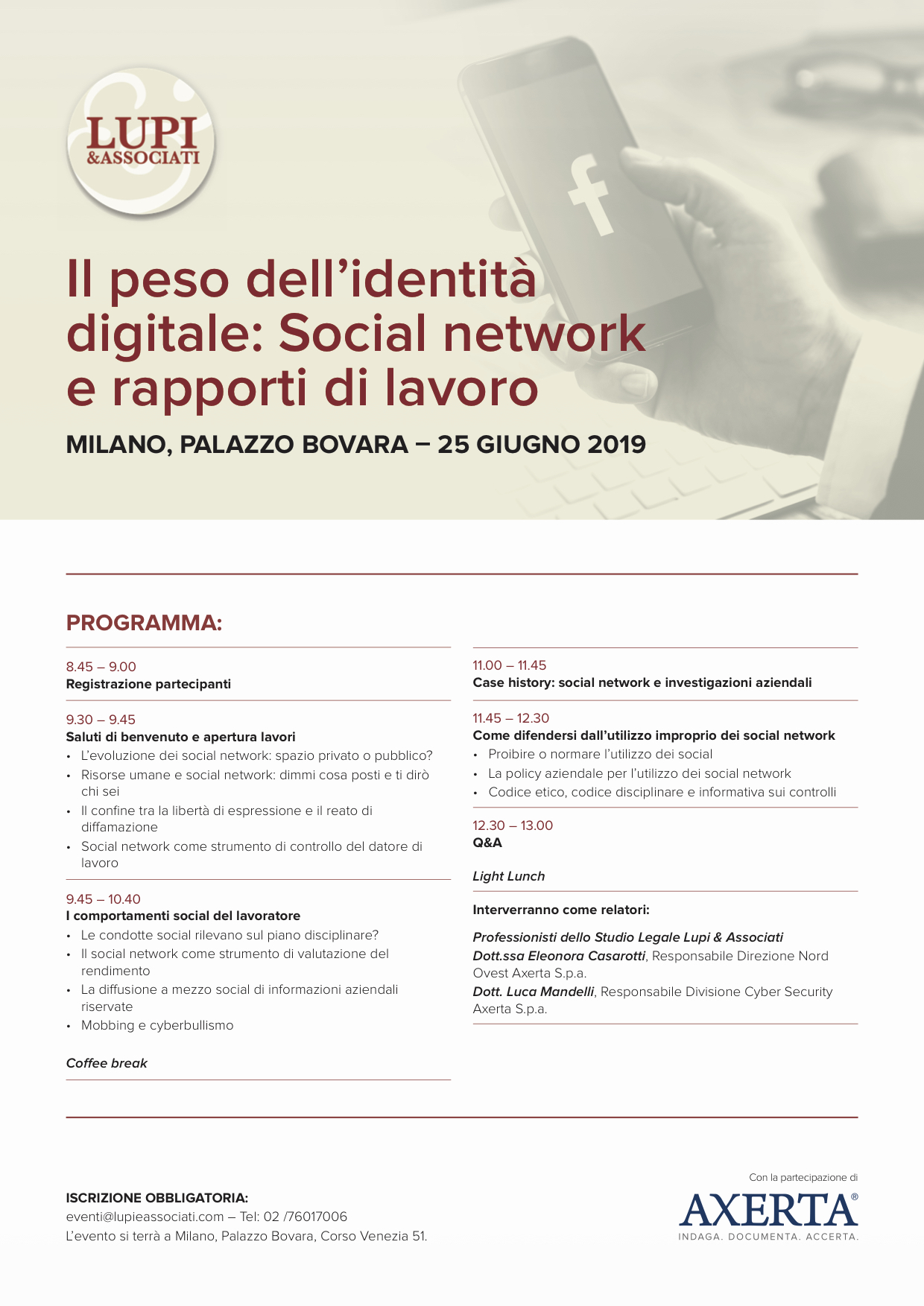 Social media e rapporti di lavoro workshop lupi 25 giugno